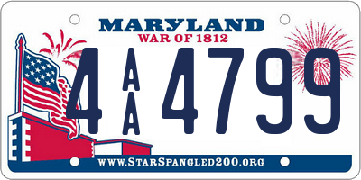 MD license plate 4AA4799