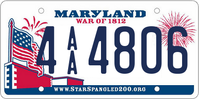 MD license plate 4AA4806