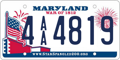 MD license plate 4AA4819