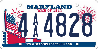 MD license plate 4AA4828