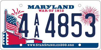 MD license plate 4AA4853