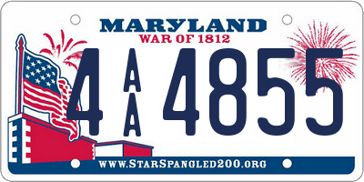 MD license plate 4AA4855