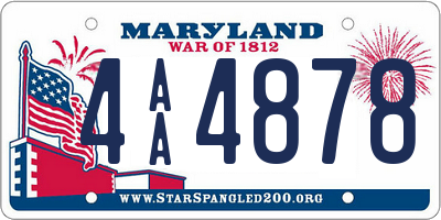 MD license plate 4AA4878