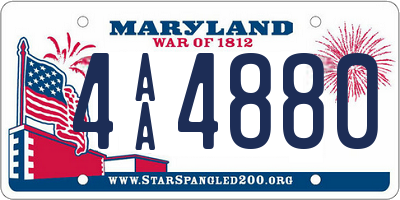 MD license plate 4AA4880