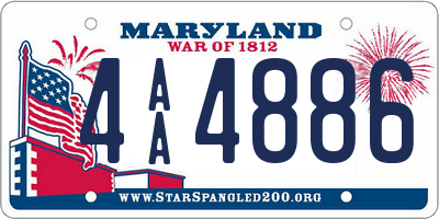 MD license plate 4AA4886