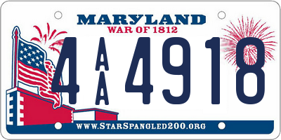 MD license plate 4AA4918