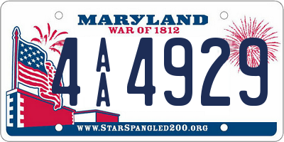 MD license plate 4AA4929