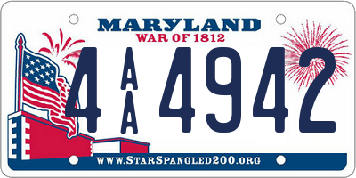 MD license plate 4AA4942