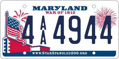 MD license plate 4AA4944