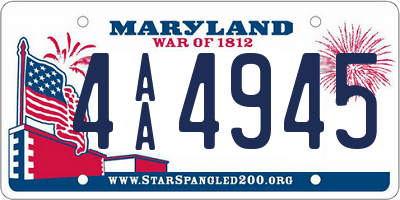 MD license plate 4AA4945