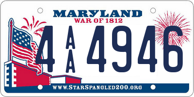 MD license plate 4AA4946