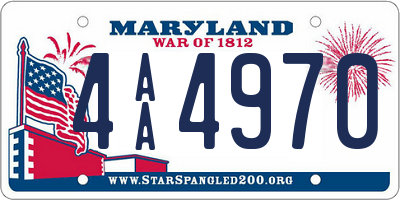 MD license plate 4AA4970