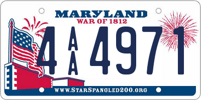 MD license plate 4AA4971