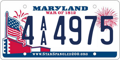 MD license plate 4AA4975