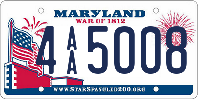 MD license plate 4AA5008
