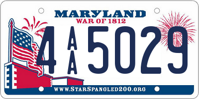 MD license plate 4AA5029
