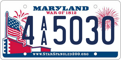 MD license plate 4AA5030