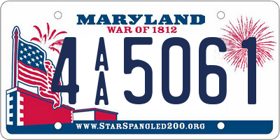 MD license plate 4AA5061