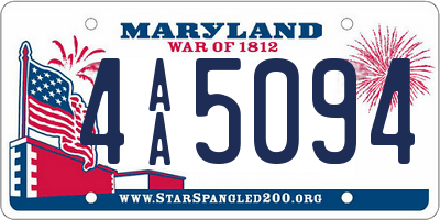 MD license plate 4AA5094