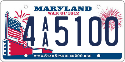 MD license plate 4AA5100