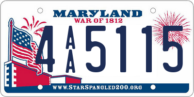 MD license plate 4AA5115