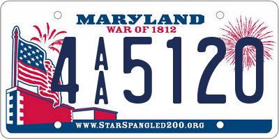 MD license plate 4AA5120