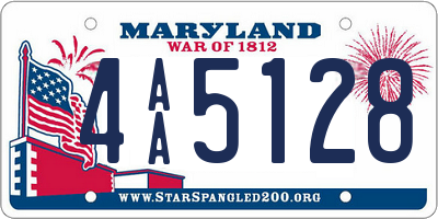 MD license plate 4AA5128