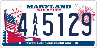 MD license plate 4AA5129