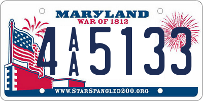 MD license plate 4AA5133