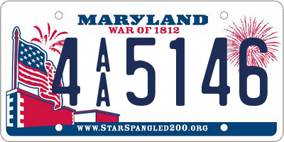 MD license plate 4AA5146