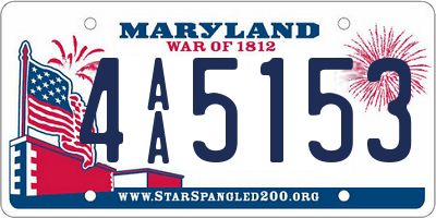 MD license plate 4AA5153