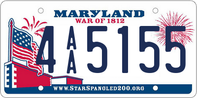 MD license plate 4AA5155