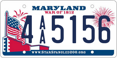 MD license plate 4AA5156