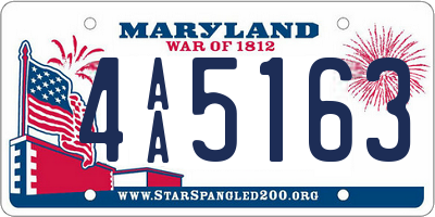 MD license plate 4AA5163