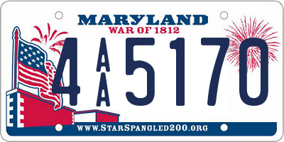 MD license plate 4AA5170