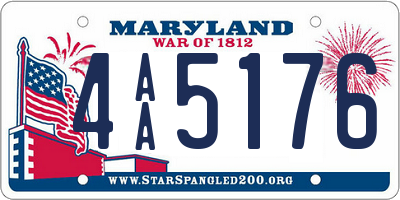 MD license plate 4AA5176