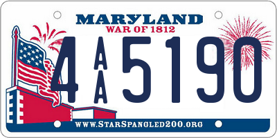 MD license plate 4AA5190