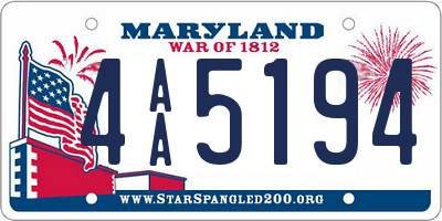 MD license plate 4AA5194