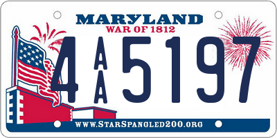 MD license plate 4AA5197