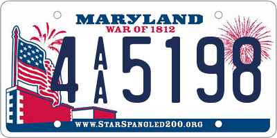 MD license plate 4AA5198