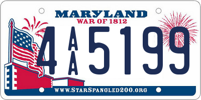 MD license plate 4AA5199