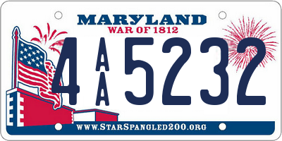 MD license plate 4AA5232