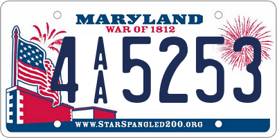 MD license plate 4AA5253