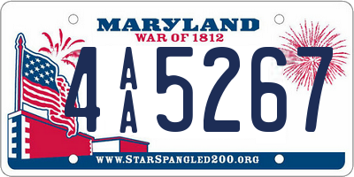 MD license plate 4AA5267