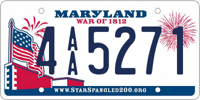 MD license plate 4AA5271