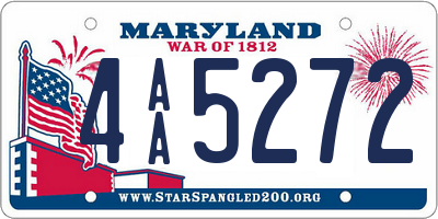 MD license plate 4AA5272