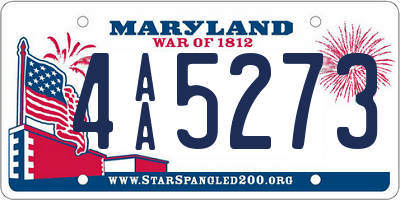 MD license plate 4AA5273