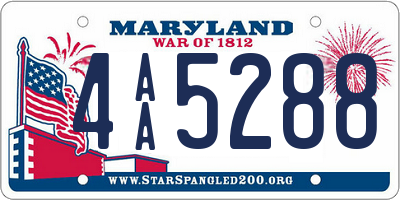 MD license plate 4AA5288