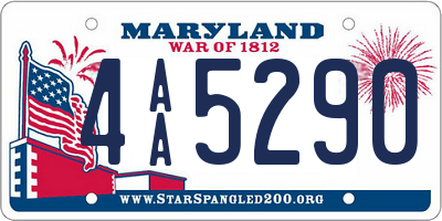 MD license plate 4AA5290