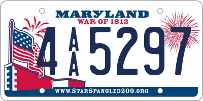 MD license plate 4AA5297